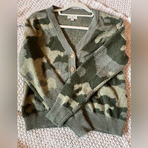 Lucky Brand Camo Cardigan